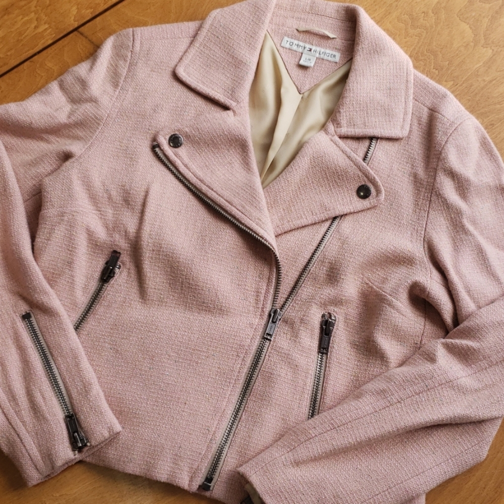 Tommy Hilfiger Pink Moto Jacket